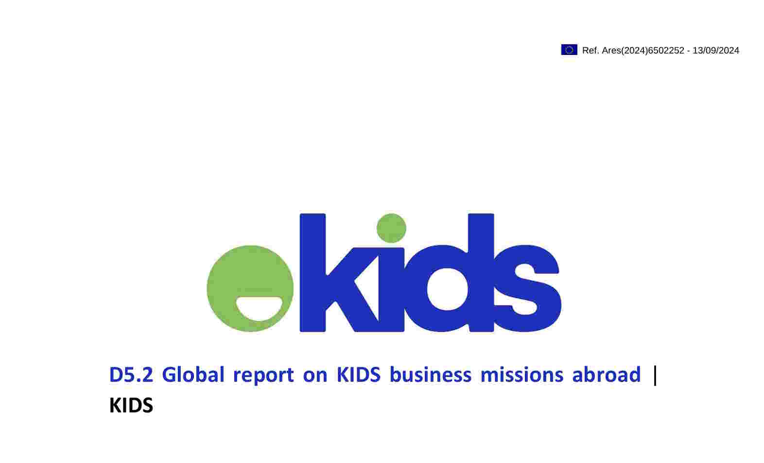 Global Report On KIDS Business Missions Abroad KIDS