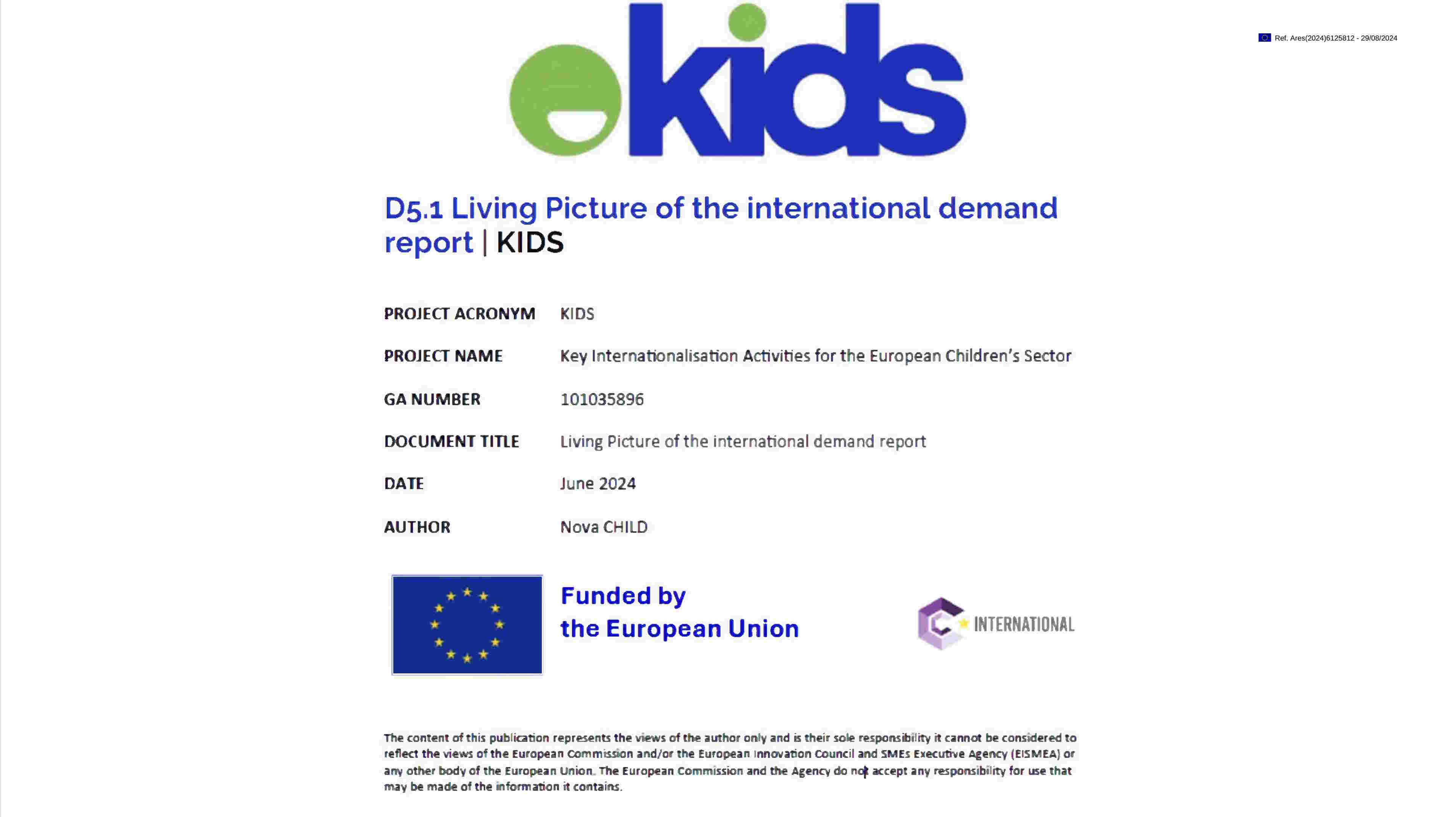 Living Picture Of The International Demand Report KIDS