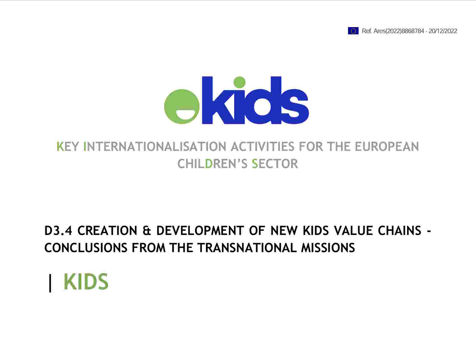 Creation And Development Of New Kids Value Chains KIDS